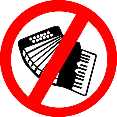 No accordions allowed